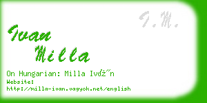 ivan milla business card